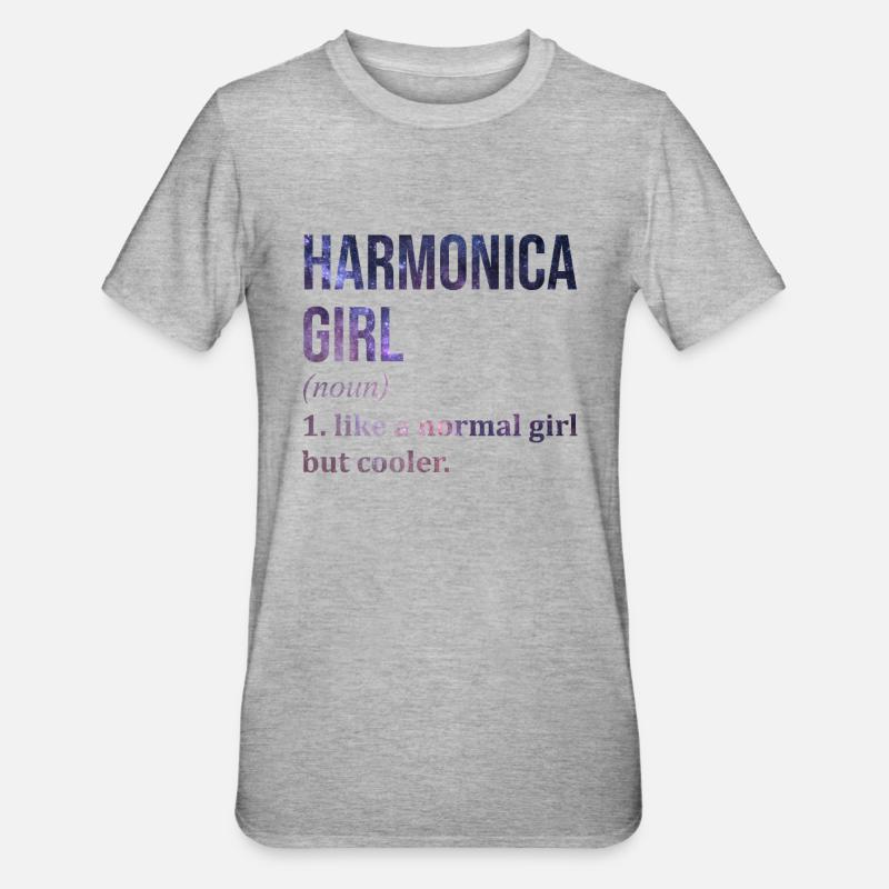 harmonica - T-shirt polycoton Unisexe - gris chiné