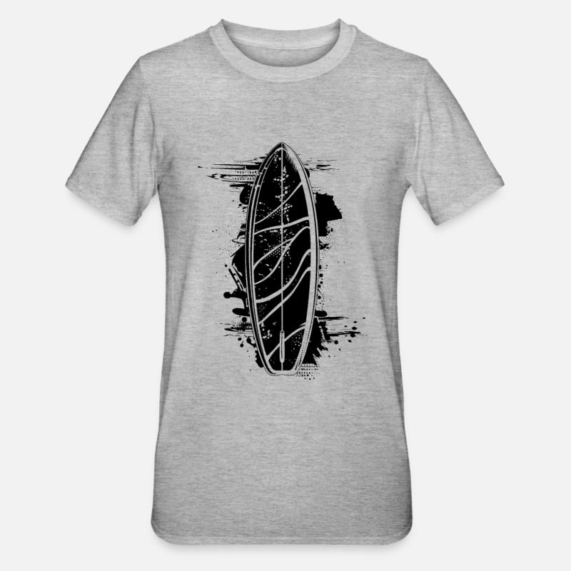 Planche de surf - T-shirt polycoton Unisexe - gris chiné