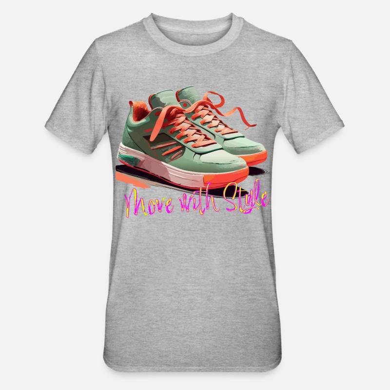 Move with Style Sneakers - Unisex Polycotton T-Shirt - Grau meliert