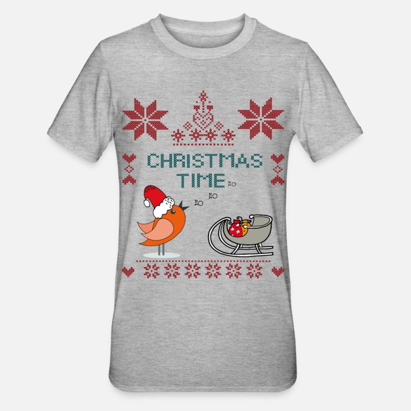 Période de Noël - T-shirt polycoton Unisexe - gris chiné