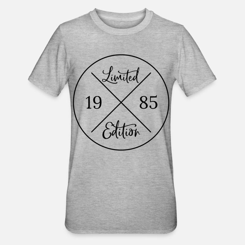 Edition limitée 1985 - T-shirt polycoton Unisexe - gris chiné