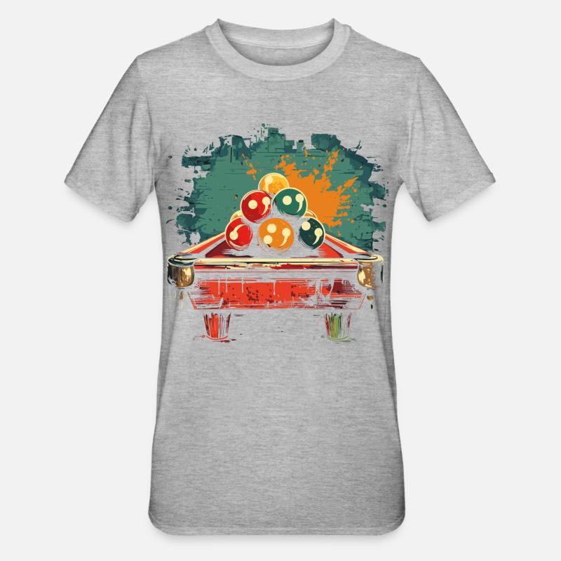 Style BD Billard - T-shirt polycoton Unisexe - gris chiné