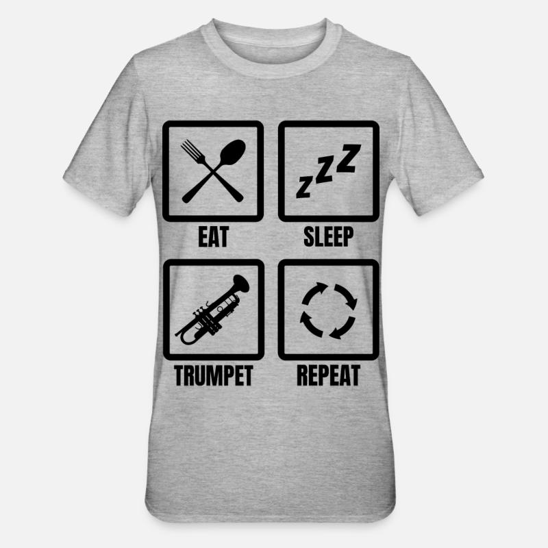 Routine du trompettiste - T-shirt polycoton Unisexe - gris chiné