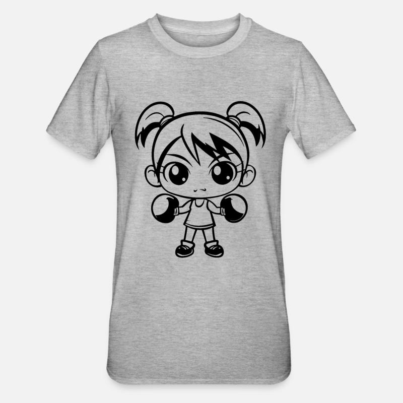 Boxe Filles - T-shirt polycoton Unisexe - gris chiné