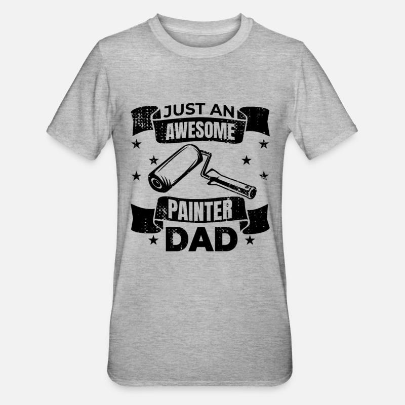 Painter Dad - Unisex Polycotton T-Shirt - heather grey