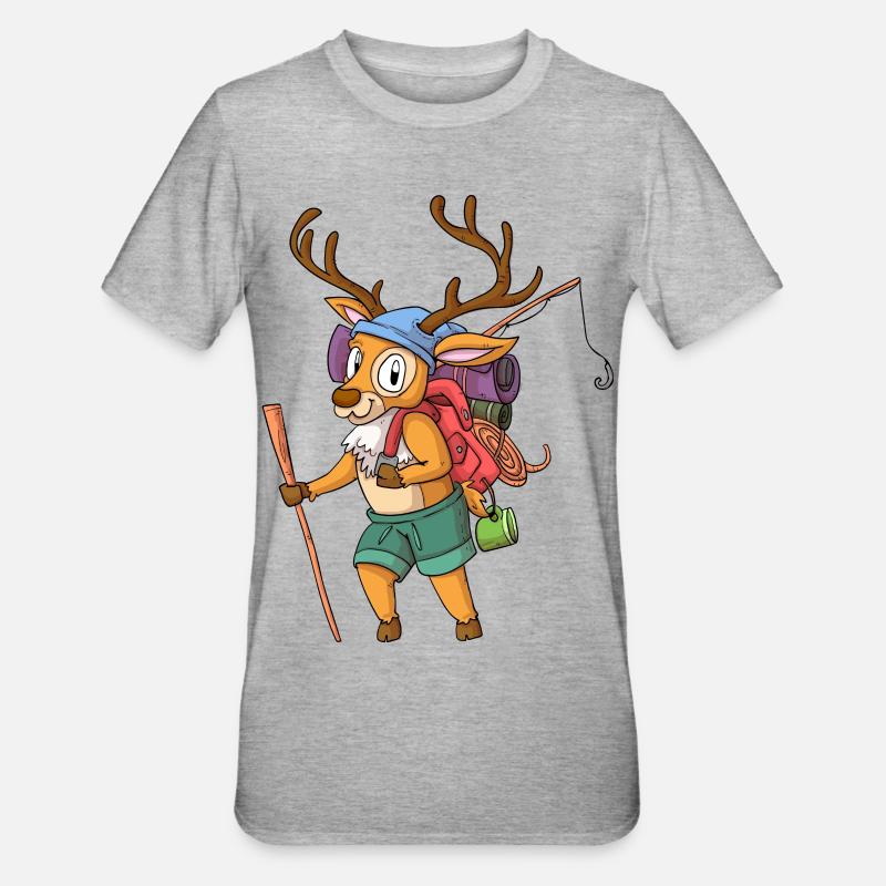 Cerf errant / Cerf errant - T-shirt polycoton Unisexe - gris chiné
