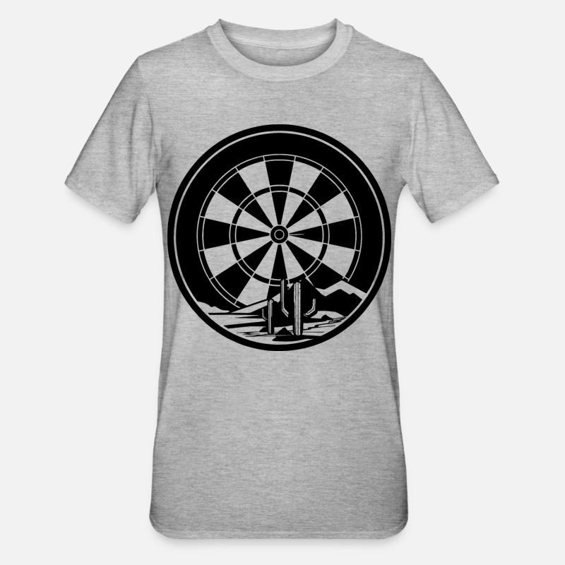 Dessin de fléchettes - T-shirt polycoton Unisexe - gris chiné