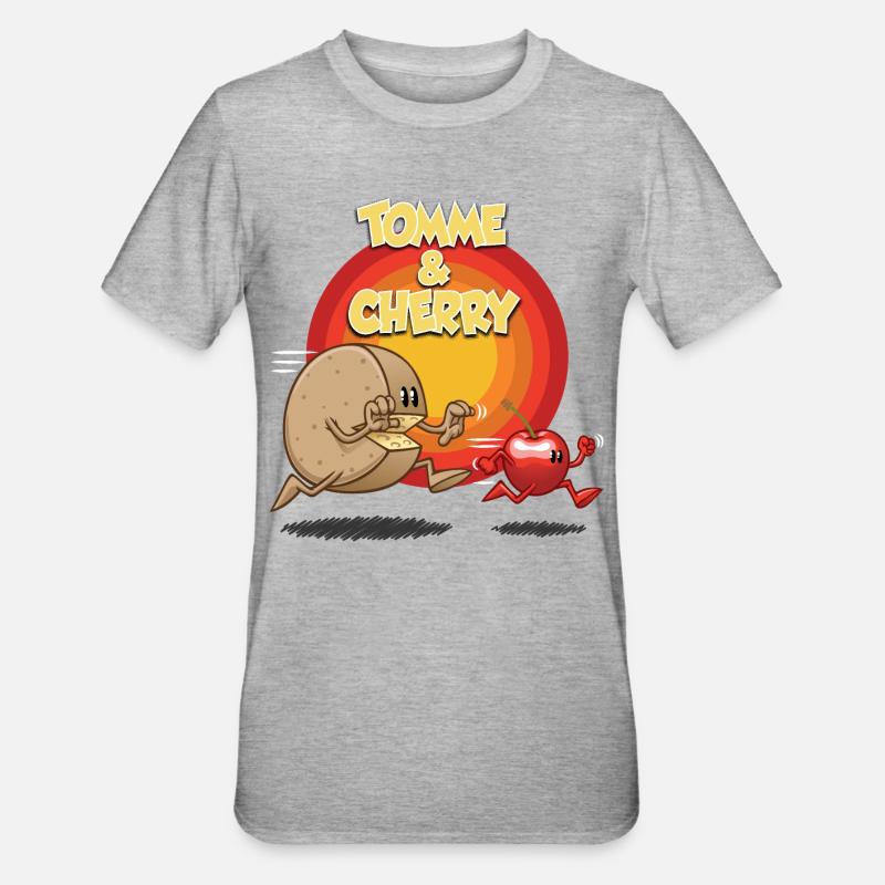 Tomme et cherry - T-shirt polycoton Unisexe - gris chiné