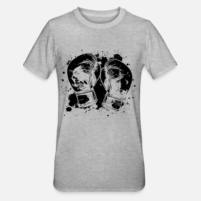 Boxe - T-shirt polycoton Unisexe - gris chiné