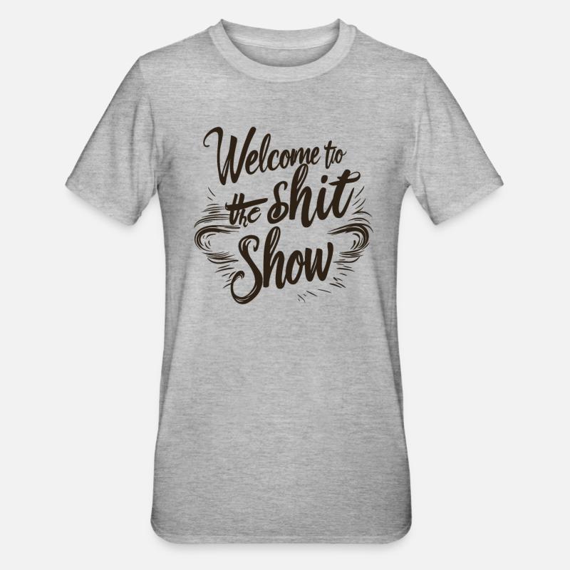 Spectacle de merde - T-shirt polycoton Unisexe - gris chiné