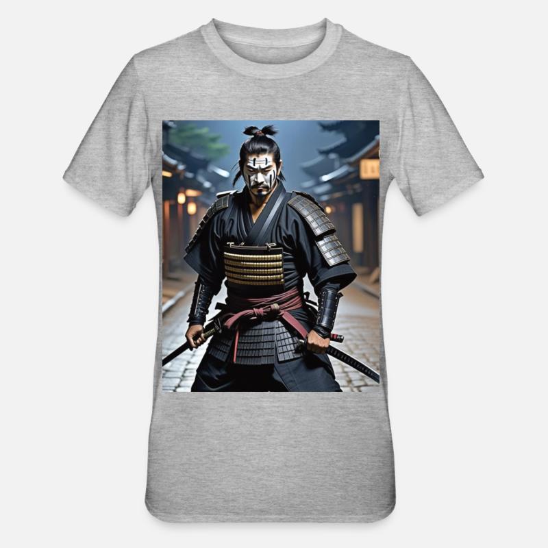 Samurai warrior. - Unisex Polycotton T-Shirt - heather grey