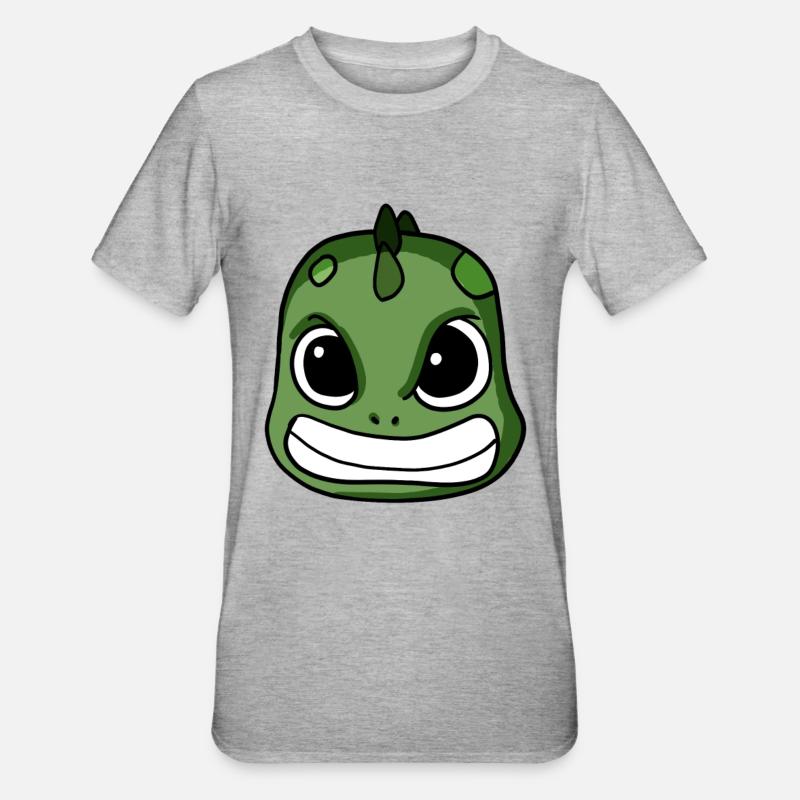 Dino Sauer upsets dinosaur head - Unisex Polycotton T-Shirt - heather grey