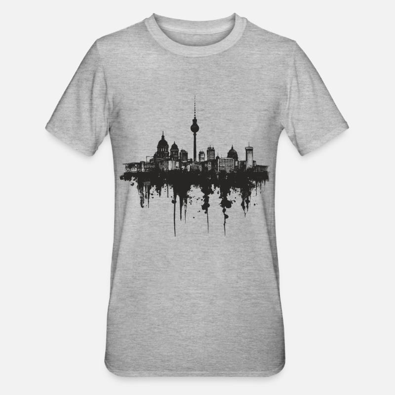 Horizon de Berlin - T-shirt polycoton Unisexe - gris chiné