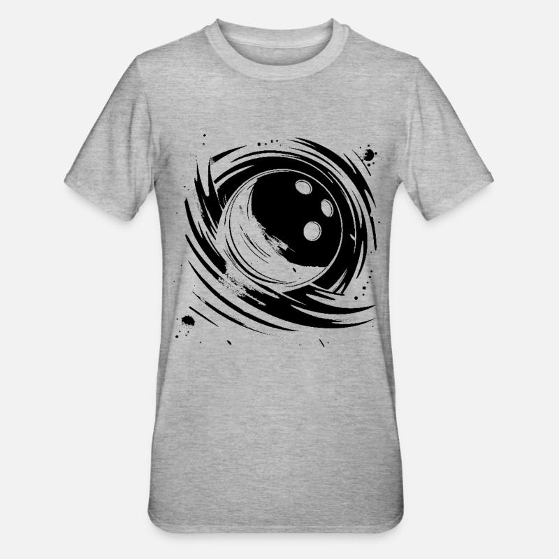 Bowling Graphics - Unisex Polycotton T-Shirt - heather grey