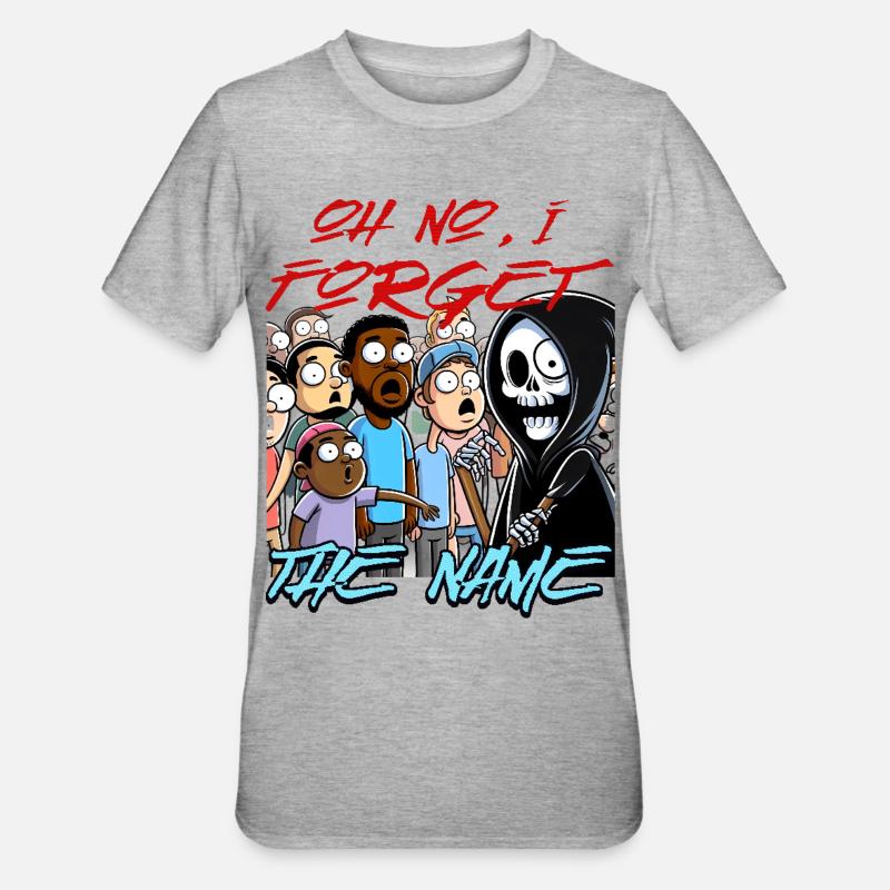 Grim Reaper in Meme Mob - Unisex Polycotton T-Shirt - heather grey