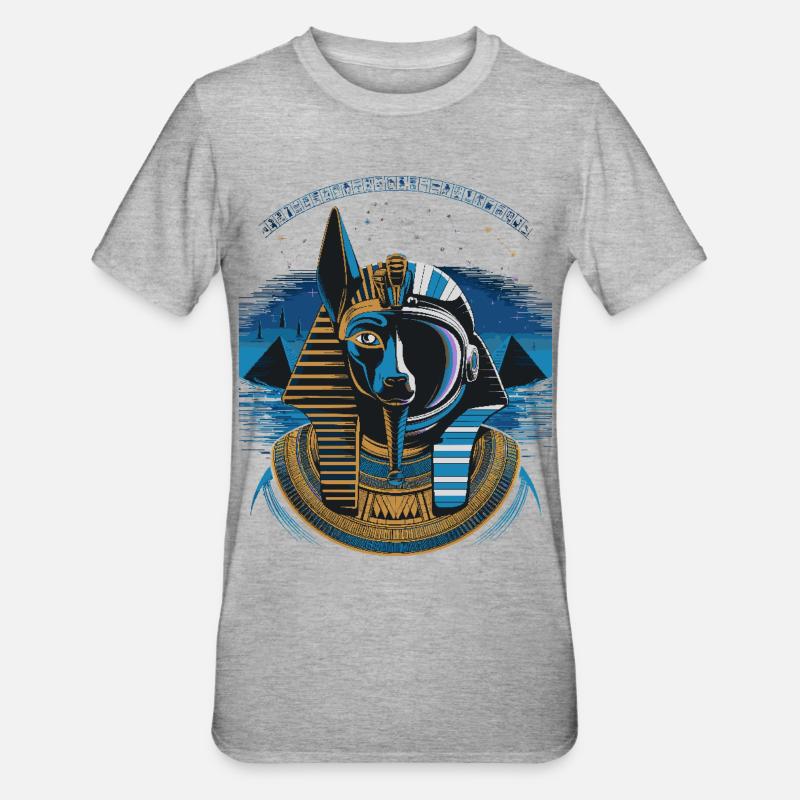Conception hybride Anubis céleste - T-shirt polycoton Unisexe - gris chiné