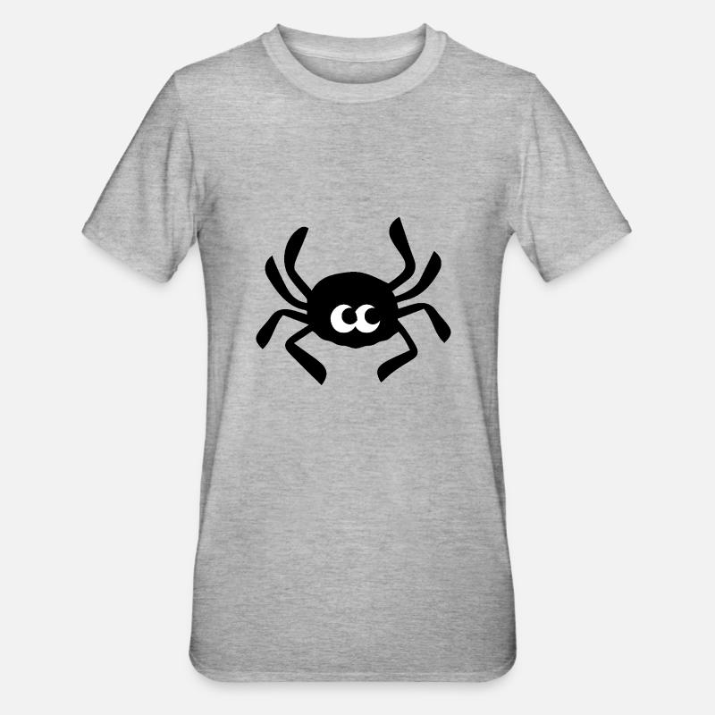 Araignée intrépide - T-shirt polycoton Unisexe - gris chiné
