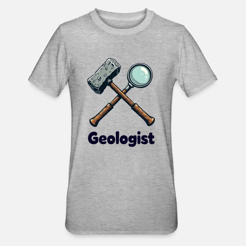 Geologist Tools - Unisex Polycotton T-Shirt - heather grey