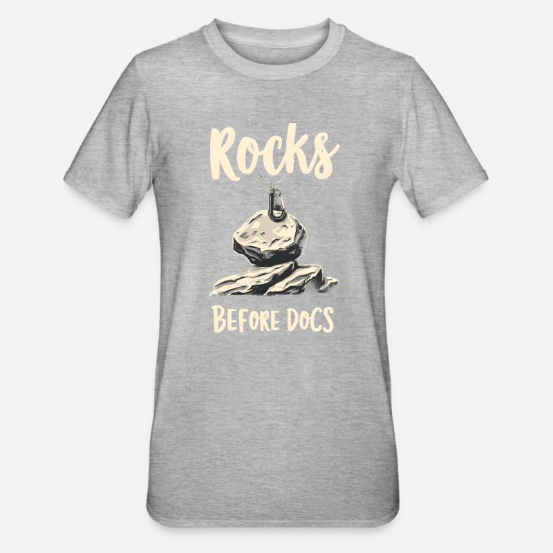 Rocks avant Docs - T-shirt polycoton Unisexe - gris chiné