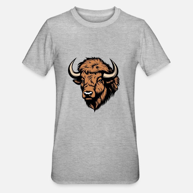 Bison résilient - T-shirt polycoton Unisexe - gris chiné