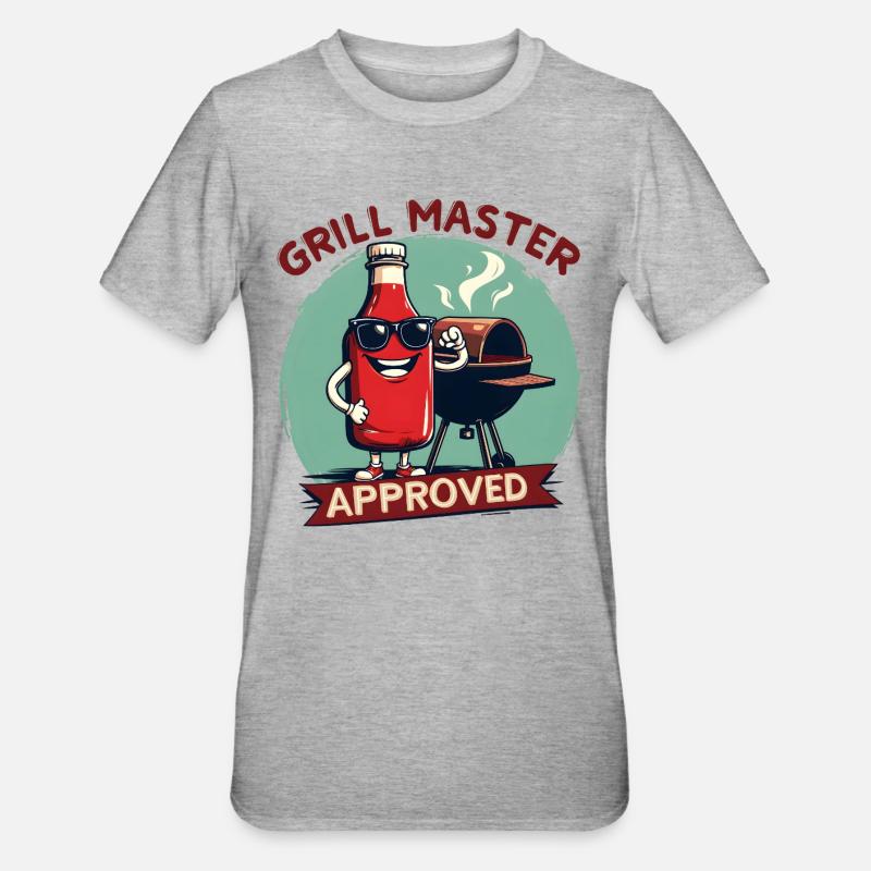 Approuvé par Grill Master - T-shirt polycoton Unisexe - gris chiné
