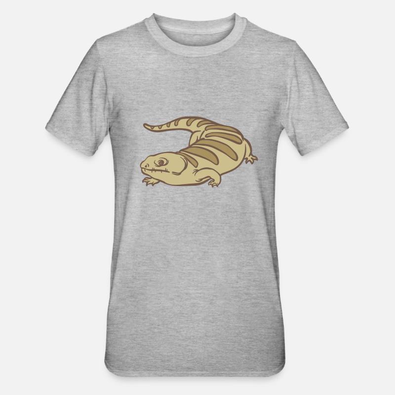 Faszinierender und Einzigartiger Skink - Unisex Polycotton T-Shirt - Grau meliert