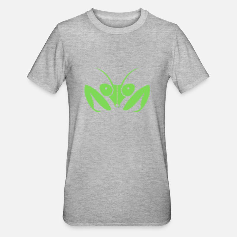 Faszinierende Gottesanbeterin - Unisex Polycotton T-Shirt - Grau meliert