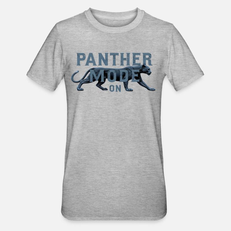 Mode panthère : Activé - T-shirt polycoton Unisexe - gris chiné