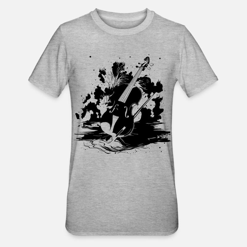 Violon - T-shirt polycoton Unisexe - gris chiné