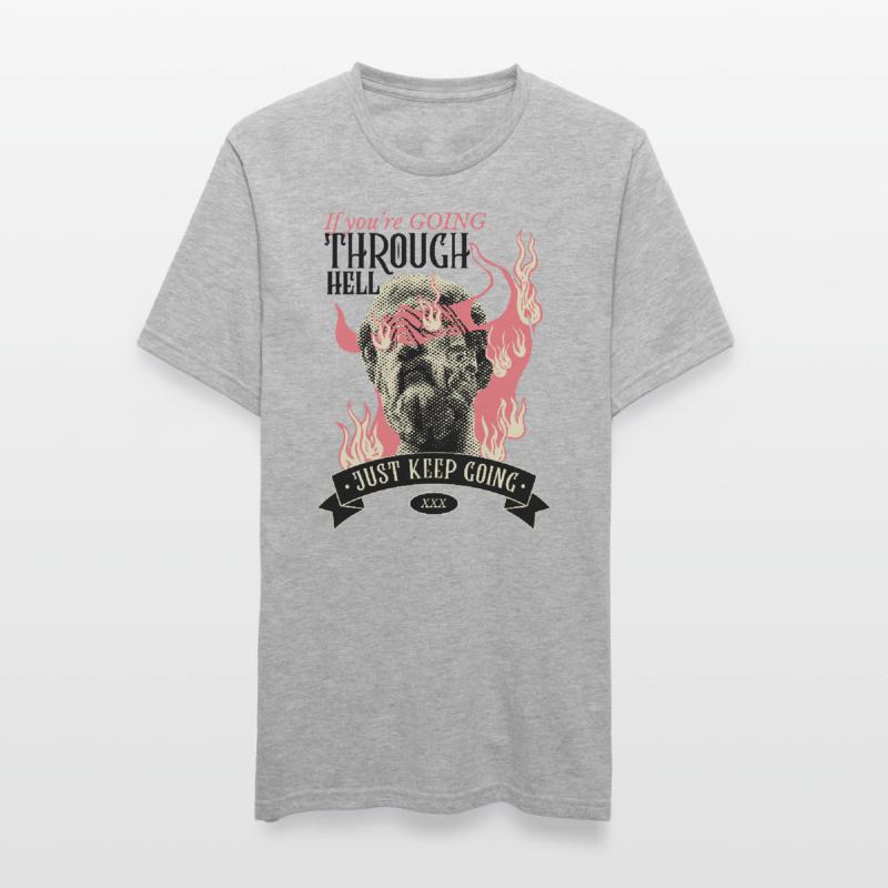 Through hell? Continue! Unisex Polycotton T-Shirt