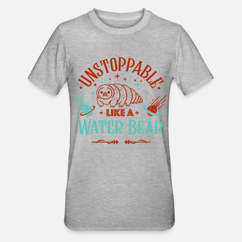 Inarrêtable comme un tardigrade - T-shirt polycoton Unisexe - gris chiné