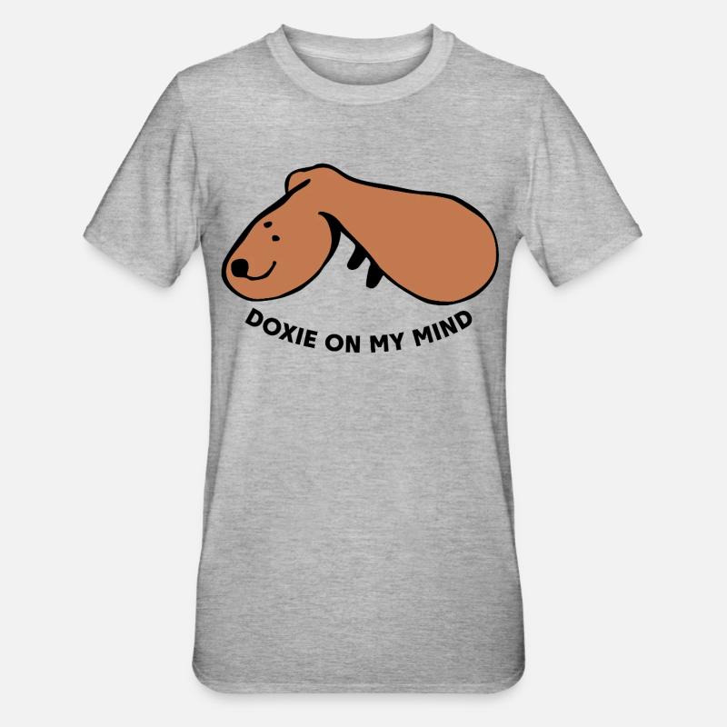 Chien décontracté – Tout simplement détendu - T-shirt polycoton Unisexe - gris chiné