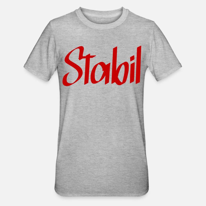 Stabil - Unisex Polycotton T-Shirt - Grau meliert