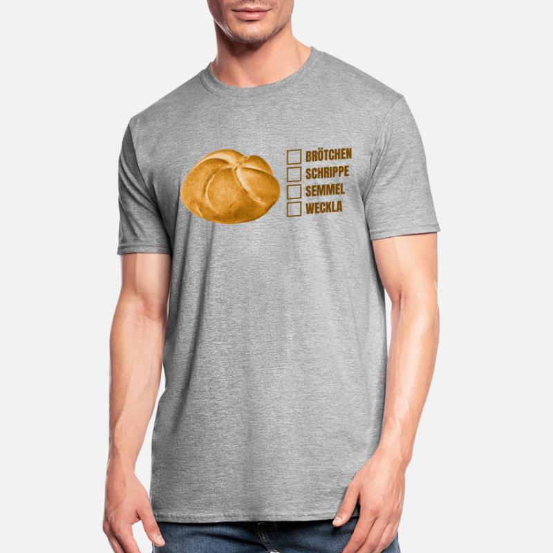 Brötchen oder Semmel? – Lustiges Dialekt-Design Unisex Polycotton T-Shirt