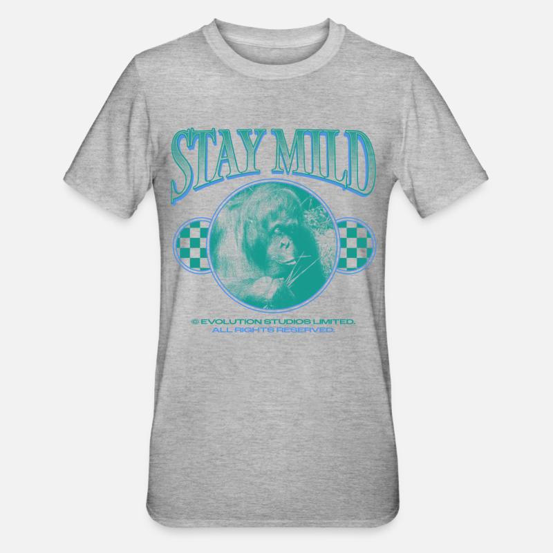 Restez doux – Cool & Détendu - T-shirt polycoton Unisexe - gris chiné