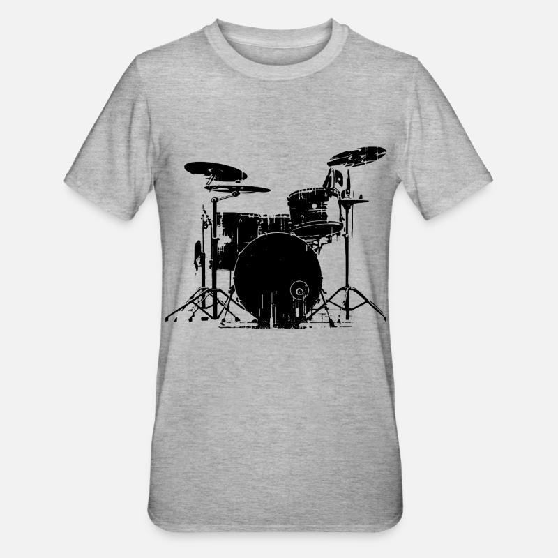 Percussion - T-shirt polycoton Unisexe - gris chiné
