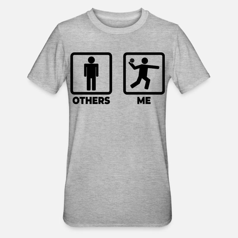 Leben eines Handballspielers - Unisex Polycotton T-Shirt - Grau meliert