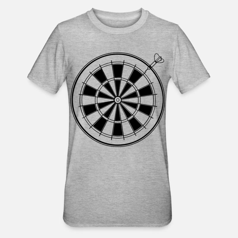 Dessin de fléchettes - T-shirt polycoton Unisexe - gris chiné