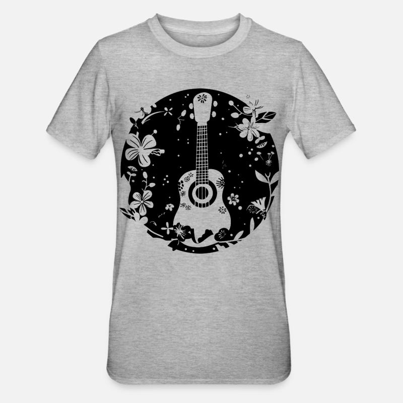 Ukulélé Style BD - T-shirt polycoton Unisexe - gris chiné