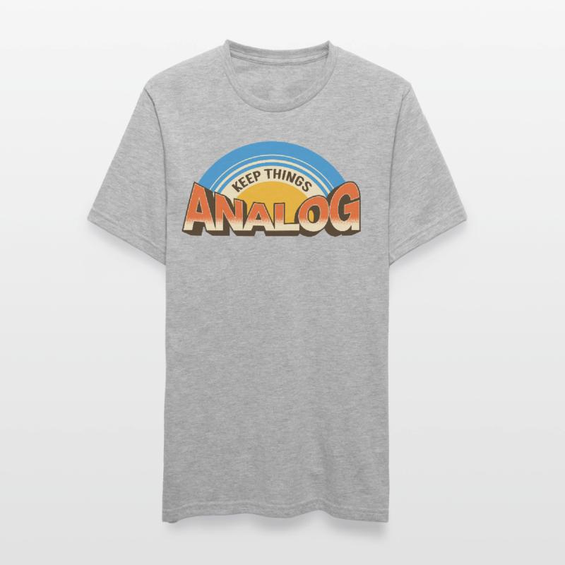 Keep Things Analog – Retro Tech-Statement Unisex Polycotton T-Shirt