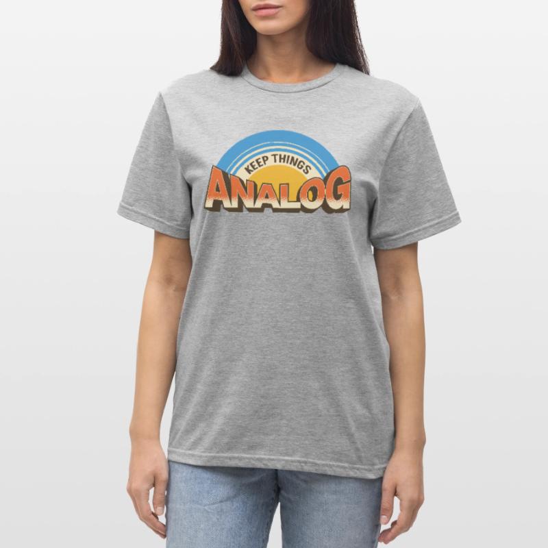 Keep Things Analog – Retro Tech-Statement Unisex Polycotton T-Shirt