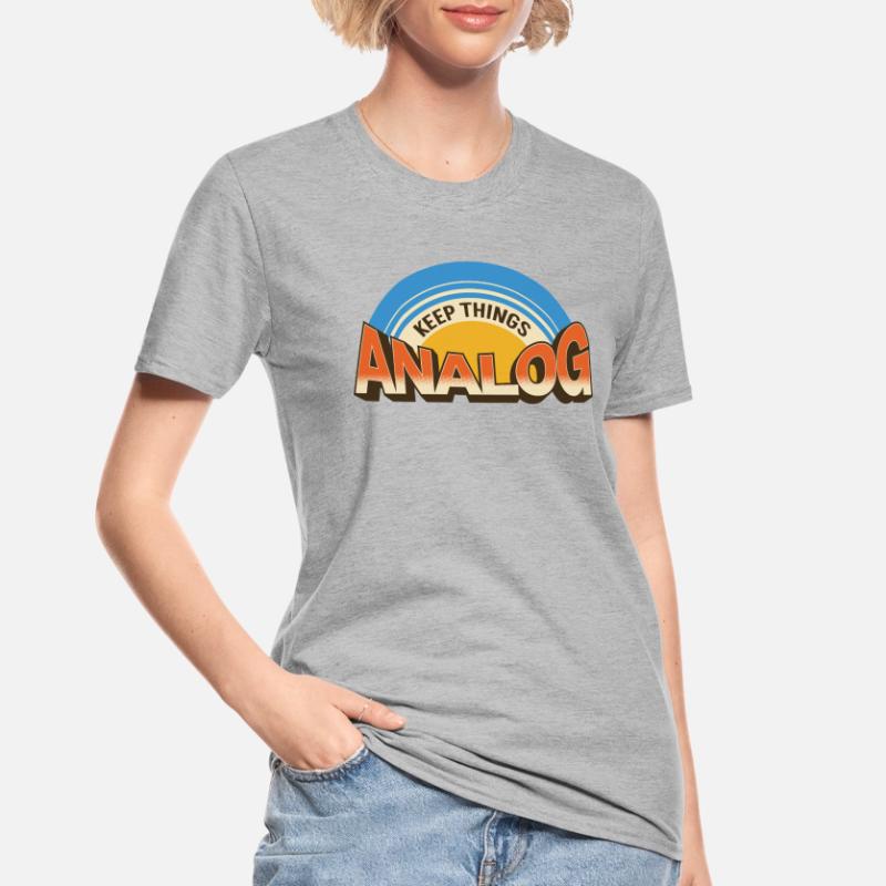 Keep Things Analog – Retro Tech-Statement Unisex Polycotton T-Shirt