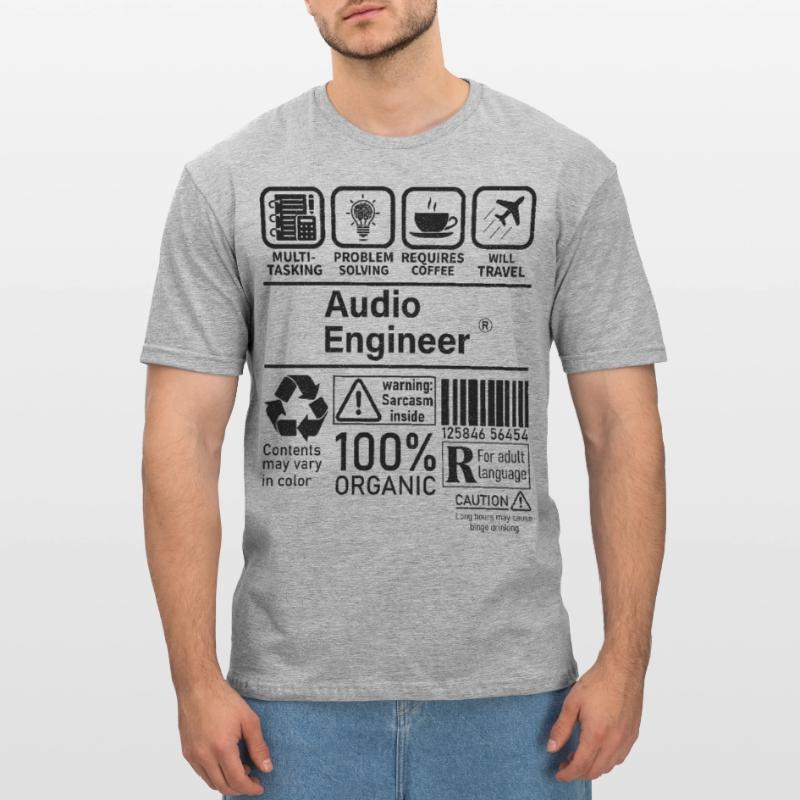 Audio Engineer multi tasking problem solving Unisex Polycotton T-Shirt