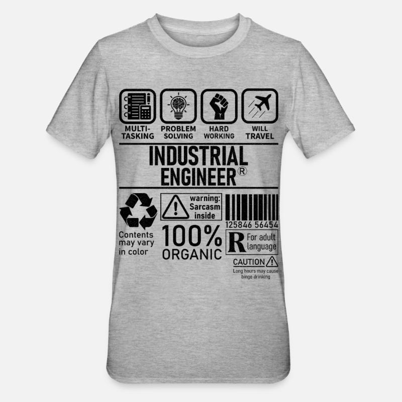 Industrial Engineer multi tasking problem solving - Unisex Polycotton T-Shirt - heather grey