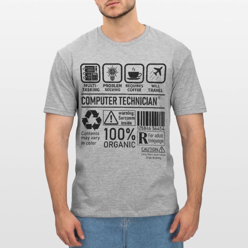 Computer Technician multi tasking problem solving Unisex Polycotton T-Shirt