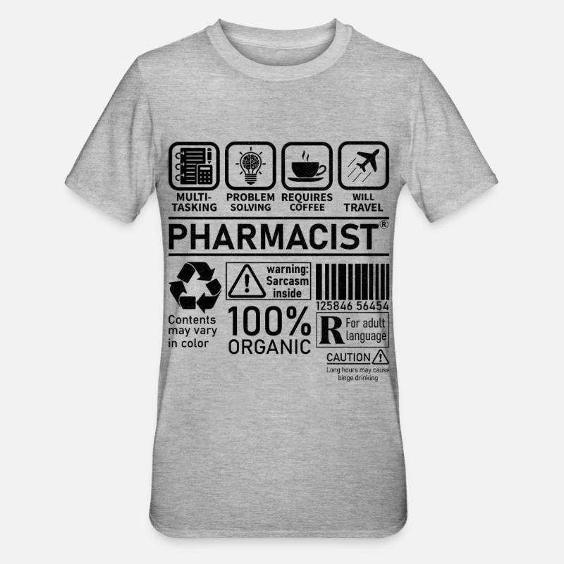 Pharmacist multi tasking problem solving - Unisex Polycotton T-Shirt - heather grey