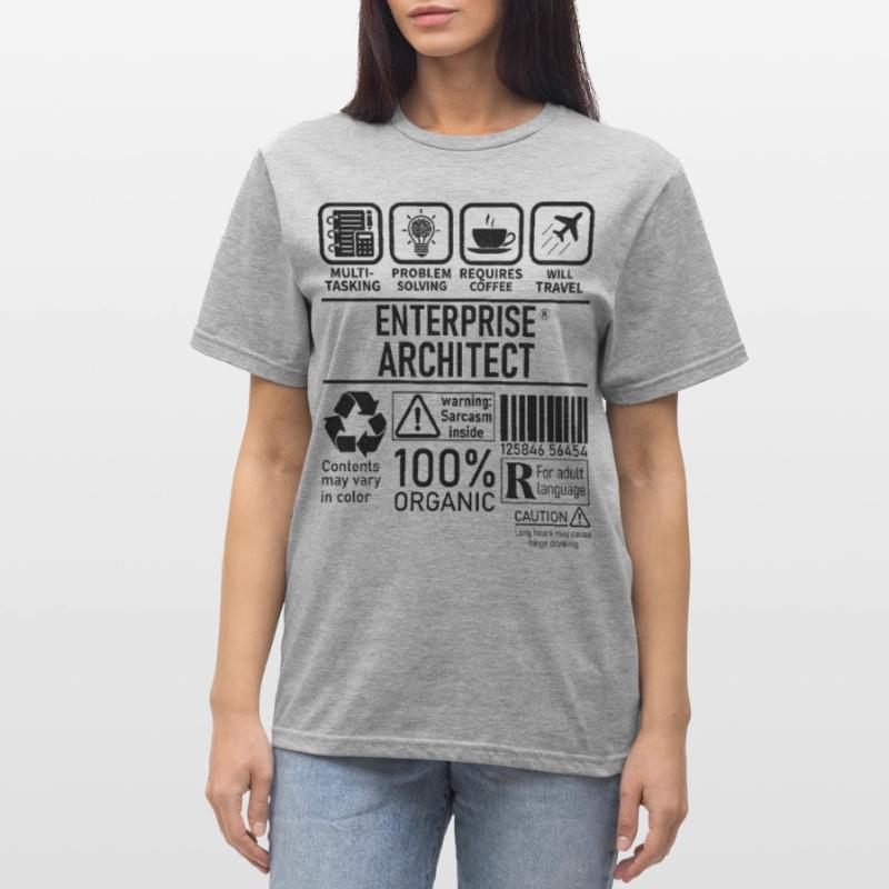 Enterprise Architect multi tasking problem solving T-shirt polycoton Unisexe