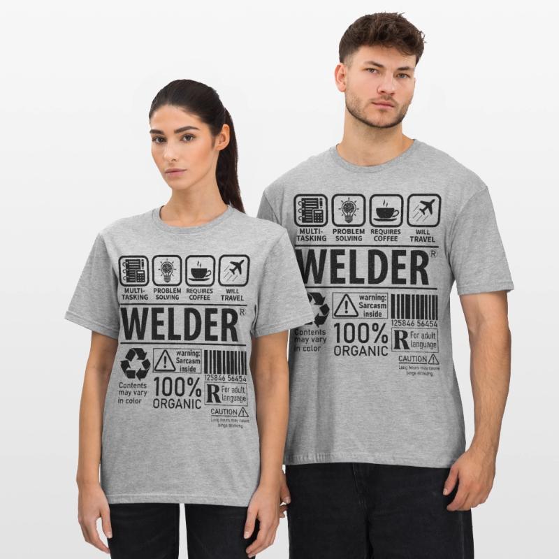 Welder multi tasking problem solving requires Unisex Polycotton T-Shirt