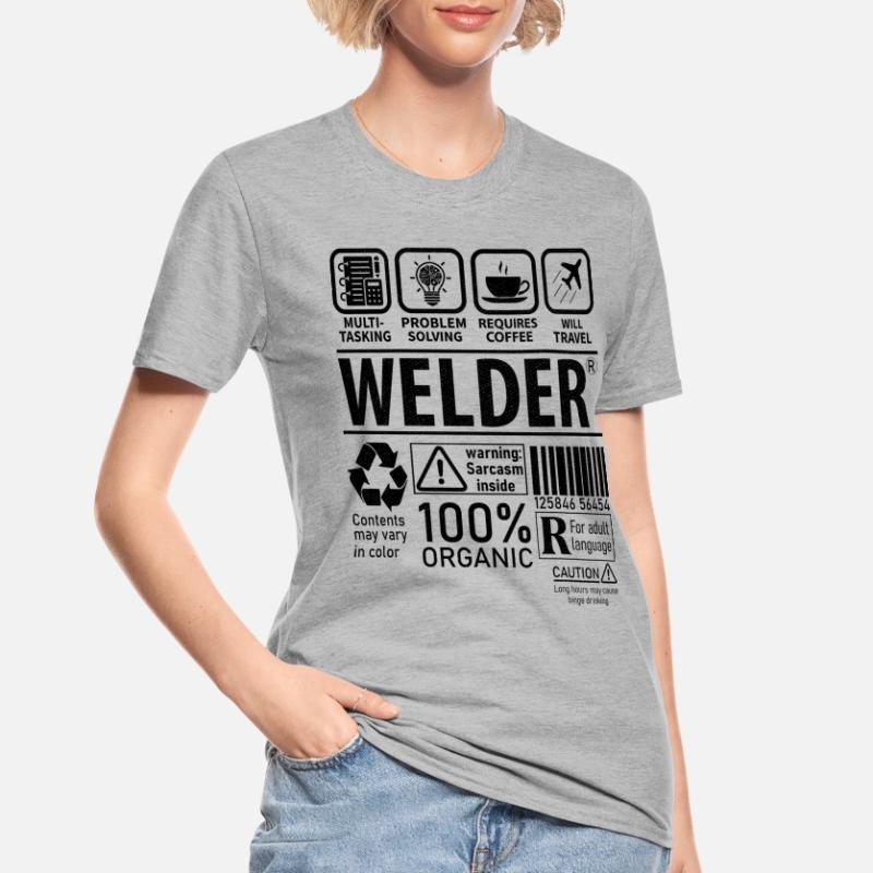 Welder multi tasking problem solving requires Unisex Polycotton T-Shirt