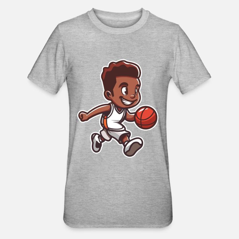 Petit basketteur - T-shirt polycoton Unisexe - gris chiné